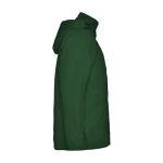 Unisex waterdichte jas van 100% polyester 400 g/m2 Roly kleur groene fles tweede weergave met zijkant