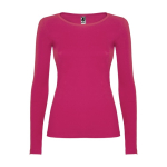 T-shirt voor dames van 100% katoen 160 g/m2 Roly kleur fuchsia