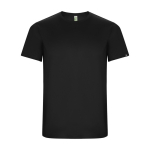 Sportshirt van 50% gerecycled polyester voor heren 135 g/m2 Roly kleur zwart