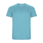 Sportshirt van 50% gerecycled polyester voor heren 135 g/m2 Roly kleur turkoois