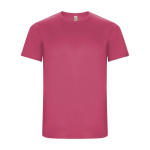 Sportshirt van 50% gerecycled polyester voor heren 135 g/m2 Roly kleur neon fuchsia