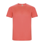 Sportshirt van 50% gerecycled polyester voor heren 135 g/m2 Roly kleur koraal