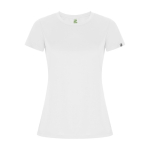 Sportshirt van 50% gerecycled polyester voor dames 135 g/m2 Roly kleur wit