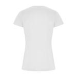 Sportshirt van 50% gerecycled polyester voor dames 135 g/m2 Roly kleur wit tweede weergave achterkant