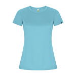 Sportshirt van 50% gerecycled polyester voor dames 135 g/m2 Roly kleur turkoois