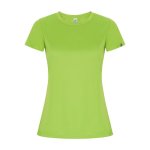 Sportshirt van 50% gerecycled polyester voor dames 135 g/m2 Roly kleur limoen groen