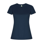 Sportshirt van 50% gerecycled polyester voor dames 135 g/m2 Roly kleur marineblauw