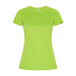 Sportshirt van 50% gerecycled polyester voor dames 135 g/m2 Roly kleur neon groen