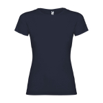 T-shirt van 100% katoen voor dames 155 g/m2 Roly kleur marineblauw