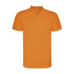 Sportieve kinder polo van polyester piqué 150 g/m2 Roly kleur neon oranje