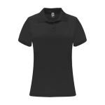 Sportieve polo van polyester piqué voor dames 150 g/m2 Roly kleur zwart