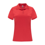 Sportieve polo van polyester piqué voor dames 150 g/m2 Roly kleur rood