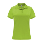 Sportieve polo van polyester piqué voor dames 150 g/m2 Roly kleur limoen groen