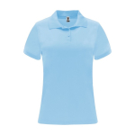 Sportieve polo van polyester piqué voor dames 150 g/m2 Roly kleur lichtblauw