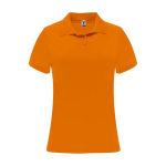 Sportieve polo van polyester piqué voor dames 150 g/m2 Roly kleur neon oranje