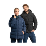 Sportieve gevoerde parka van polyester 110 g/m2 unisex Roly kleur marineblauw luxe weergave 2