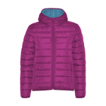 Gevoerde jas van polyester met capuchon voor dames 290 g/m2 Roly kleur fuchsia