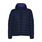 Gevoerde jas van polyester met capuchon voor dames 290 g/m2 Roly kleur marineblauw