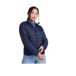 Gevoerde jas van polyester met capuchon voor dames 290 g/m2 Roly kleur marineblauw luxe weergave