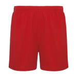 Sportieve korte broek van 100% polyester voor kinderen 140 g/m2 Roly kleur rood