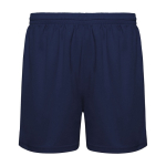 Sportieve korte broek van 100% polyester voor kinderen 140 g/m2 Roly kleur marineblauw