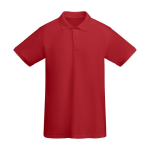 Poloshirt van 100% biologisch katoen piqué voor heren 210 g/m2 Roly kleur rood