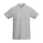 Poloshirt van 100% biologisch katoen piqué voor heren 210 g/m2 Roly kleur lichtgrijs gemarmerd