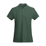 Poloshirt van 100% biologisch katoen piqué voor dames 210 g/m2 Roly kleur groene fles