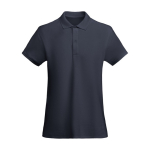 Poloshirt van 100% biologisch katoen piqué voor dames 210 g/m2 Roly kleur marineblauw