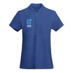 Poloshirt van 100% biologisch katoen piqué voor dames 210 g/m2 Roly met afdrukgebied