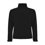 Unisex softshell jas van polyester met 3 lagen 300 g/m2 Roly kleur zwart