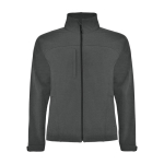 Unisex softshell jas van polyester met 3 lagen 300 g/m2 Roly kleur grafiet