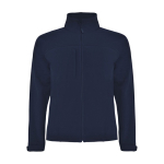 Unisex softshell jas van polyester met 3 lagen 300 g/m2 Roly kleur marineblauw