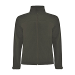 Unisex softshell jas van polyester met 3 lagen 300 g/m2 Roly kleur miliair groen