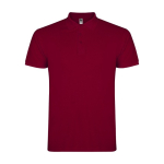 Poloshirt van katoen piqué voor heren met korte mouwen 200 g/m2 Roly kleur bordeaux