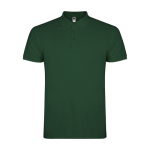 Poloshirt van katoen piqué voor heren met korte mouwen 200 g/m2 Roly kleur groene fles