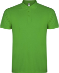 Poloshirt van katoen piqué voor heren met korte mouwen 200 g/m2 Roly kleur gras groen