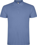 Poloshirt van katoen piqué voor heren met korte mouwen 200 g/m2 Roly kleur riviera blauw