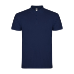 Poloshirt van katoen piqué voor heren met korte mouwen 200 g/m2 Roly kleur marineblauw