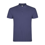 Poloshirt van katoen piqué voor heren met korte mouwen 200 g/m2 Roly kleur jeans blauw