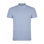 Poloshirt van katoen piqué voor heren met korte mouwen 200 g/m2 Roly kleur grijsachtig blauw