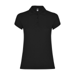 Poloshirt van 100% katoen piqué voor dames 200 g/m2 Roly kleur zwart