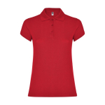 Poloshirt van 100% katoen piqué voor dames 200 g/m2 Roly kleur rood