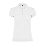 Poloshirt van 100% katoen piqué voor dames 200 g/m2 Roly kleur wit