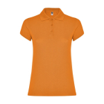 Poloshirt van 100% katoen piqué voor dames 200 g/m2 Roly kleur oranje