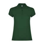 Poloshirt van 100% katoen piqué voor dames 200 g/m2 Roly kleur groene fles