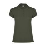 Poloshirt van 100% katoen piqué voor dames 200 g/m2 Roly kleur donkergroen