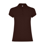 Poloshirt van 100% katoen piqué voor dames 200 g/m2 Roly kleur donker bruin