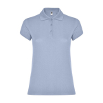 Poloshirt van 100% katoen piqué voor dames 200 g/m2 Roly kleur grijsachtig blauw