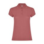 Poloshirt van 100% katoen piqué voor dames 200 g/m2 Roly kleur onverzadigd rood